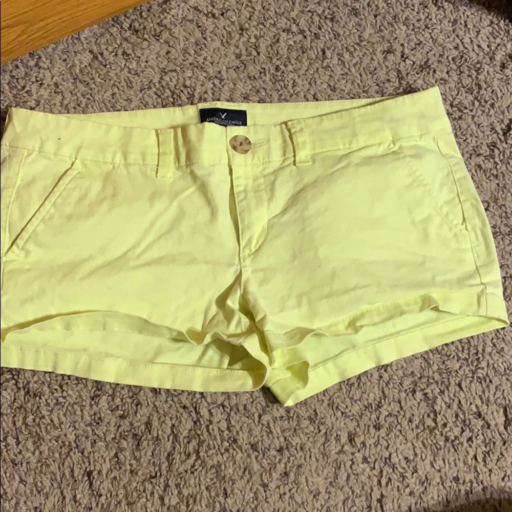 Neon yellow shorts